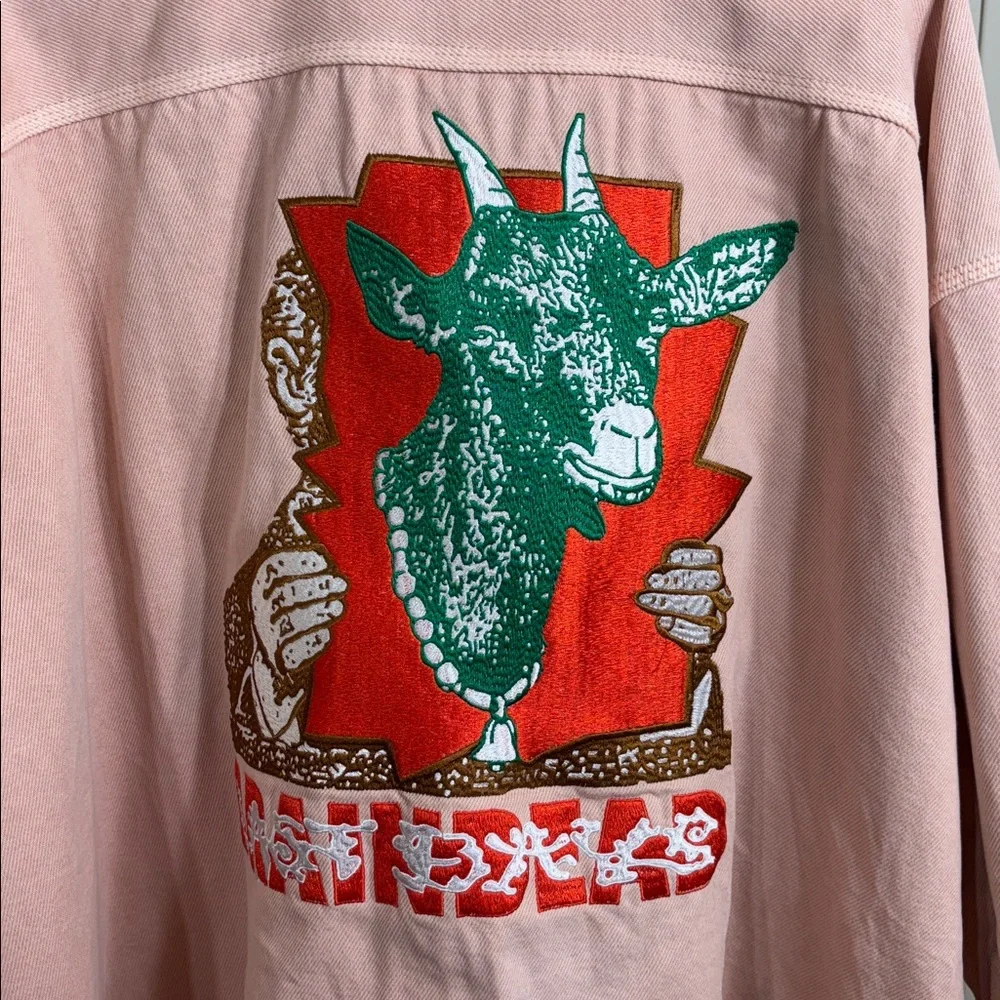 Brain Dead Denim Goat Swing Jacket in Pink XS